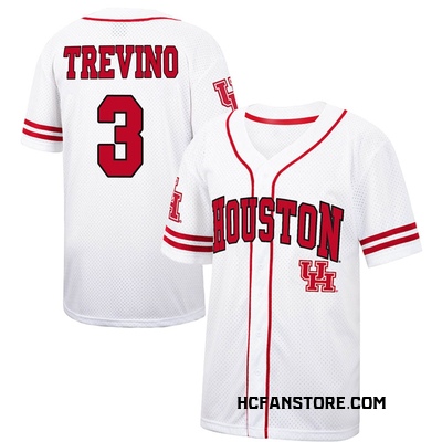 Jose Trevino Team Issued Red Jersey with 50th Anniversary Commemorative  Patch